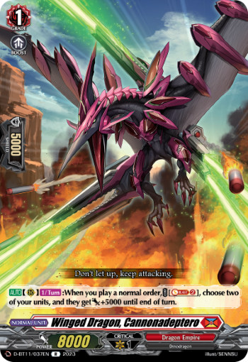 Winged Dragon, Cannonadeptero - D-BT11/037EN