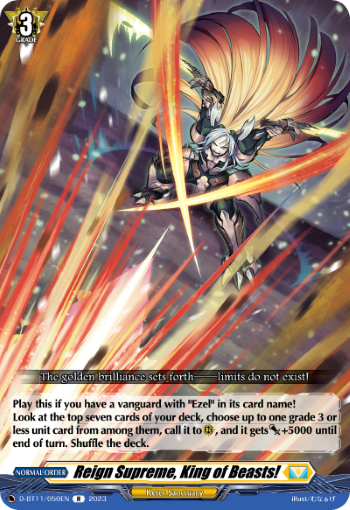 Reign Supreme, King of Beasts! - D-BT11/050EN