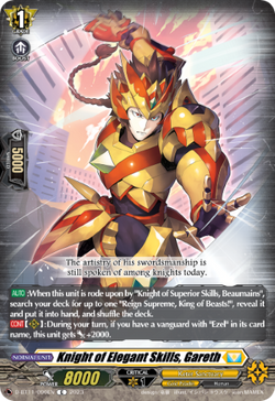 Knight of Elegant Skills, Gareth - D-BT11/090EN