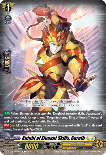 Knight of Elegant Skills, Gareth - D-BT11/090EN
