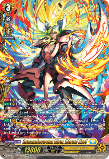 Incandescent Lion, Blond Ezel (FFR) - D-BT11/FFR11EN