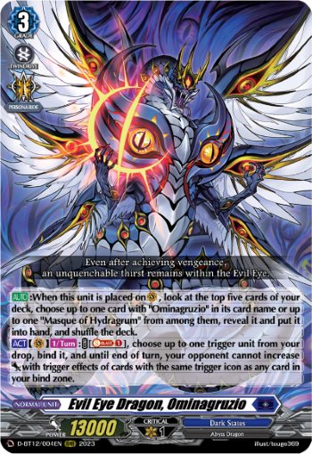 Evil Eye Dragon, Ominagruzio - D-BT12/004EN