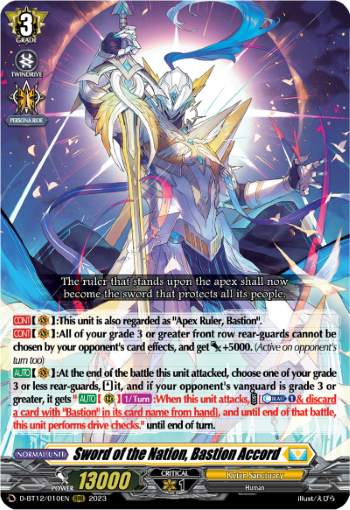 Sword of the Nation, Bastion Accord - D-BT12/010EN