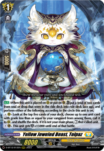 Yellow Jeweled Beast, Tolpaz - D-BT12/012EN