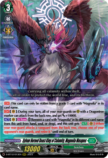 Sylvan Horned Beast King of Calamity, Magnolia Masques - D-BT12/013EN