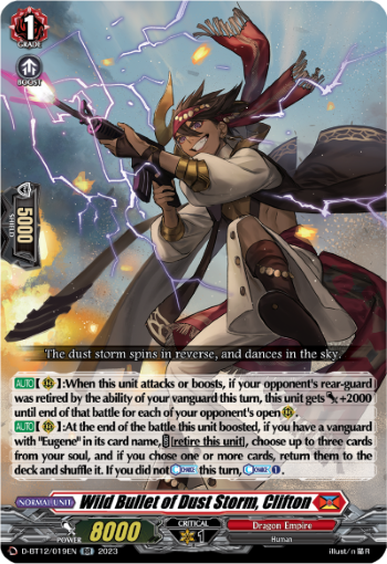 Wild Bullet of Dust Storm, Clifton - D-BT12/019EN