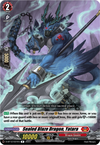 Sealed Blaze Dragon, Yatara - D-BT12/037EN