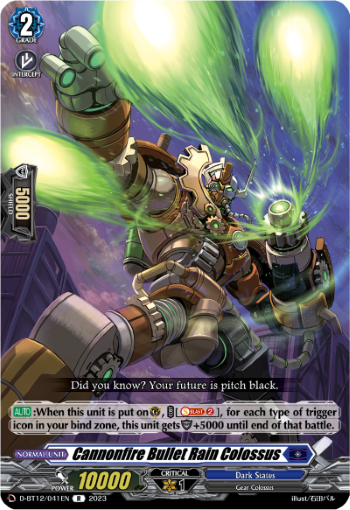 Cannonfire Bullet Rain Colossus - D-BT12/041EN