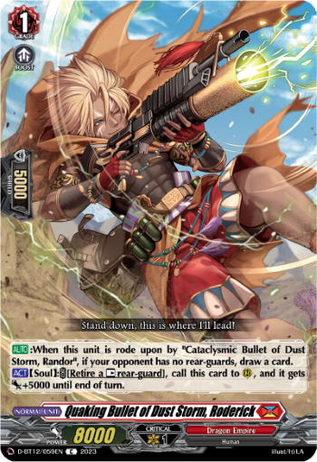 Quaking Bullet of Dust Storm, Roderick - D-BT12/059EN