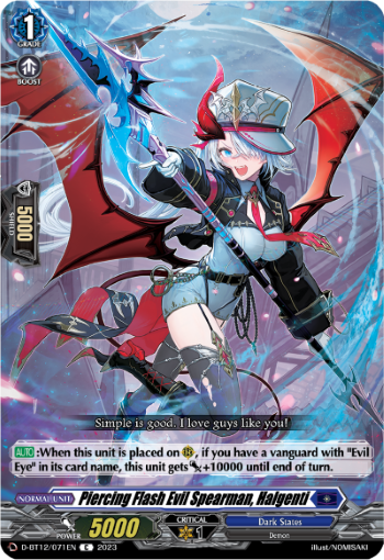 Piercing Flash Evil Spearman, Halgenti - D-BT12/071EN
