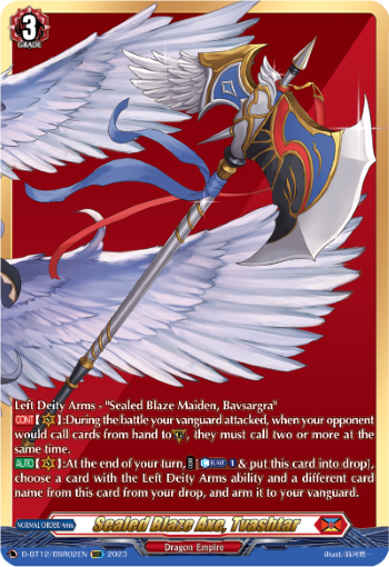 Sealed Blaze Axe, Tvashtar (BSR) - D-BT12/BSR02EN