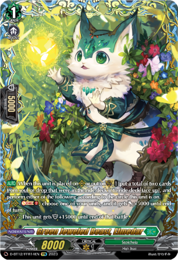 Green Jeweled Beast, Elmedar (FFR) - D-BT12/FFR14EN