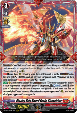 Blazing Holy Sword Equip, Stravairina - D-BT13/001EN