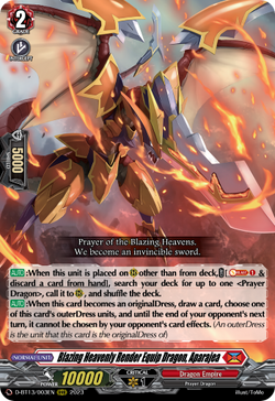 Blazing Heavenly Render Equip Dragon, Aparajea - D-BT13/003EN