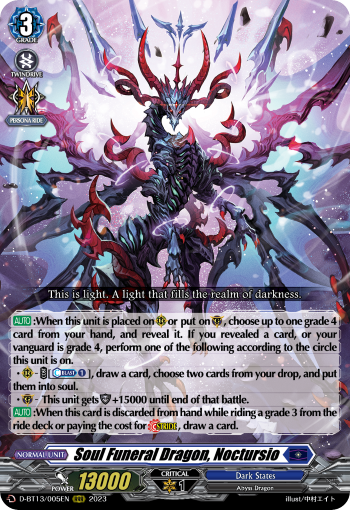 Soul Funeral Dragon, Noctursio - D-BT13/005EN