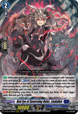 Red Eye of Governing Ruler, Lindalkia - D-BT13/006EN