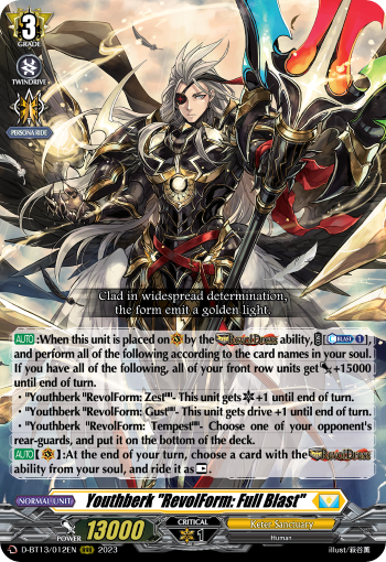 Youthberk "RevolForm: Full Blast" - D-BT13/012EN