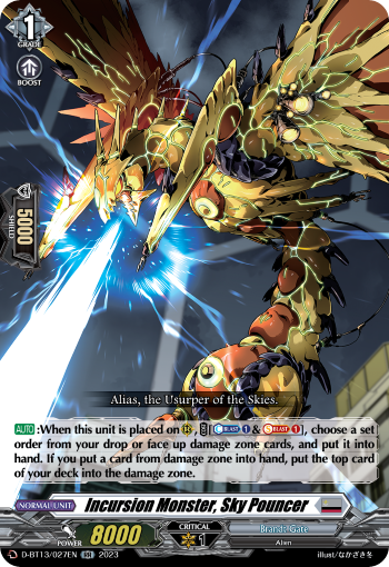 Incursion Monster, Sky Pouncer - D-BT13/027EN