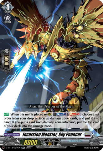 Incursion Monster, Sky Pouncer - D-BT13/027EN