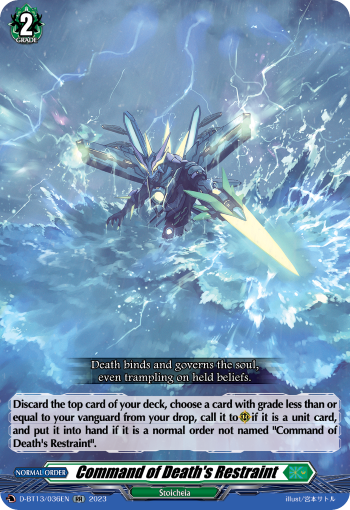 Command of Death's Restraint - D-BT13/036EN