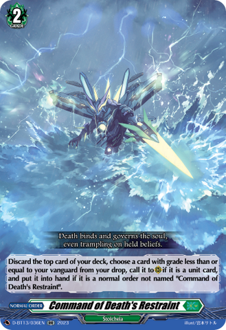 Command of Death's Restraint - D-BT13/036EN