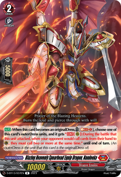 Blazing Heavenly Spearhead Equip Dragon, Nandeeka - D-BT13/037EN