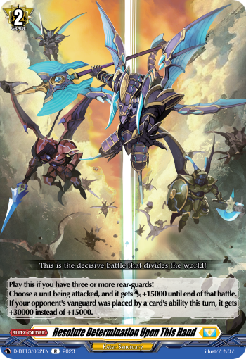 Resolute Determination Upon This Hand - D-BT13/052EN