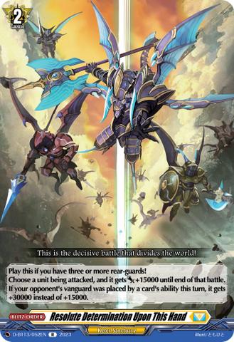 Resolute Determination Upon This Hand - D-BT13/052EN