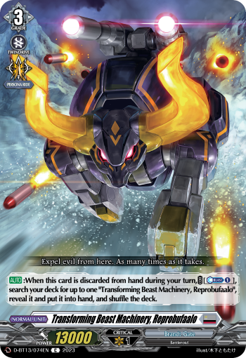 Transforming Beast Machinery, Reprobufaalo - D-BT13/074EN