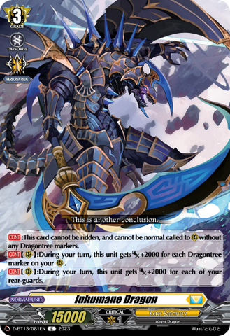 Inhumane Dragon - D-BT13/081EN