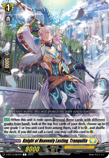 Knight of Heavenly Lasting, Tranquilia - D-BT13/087EN