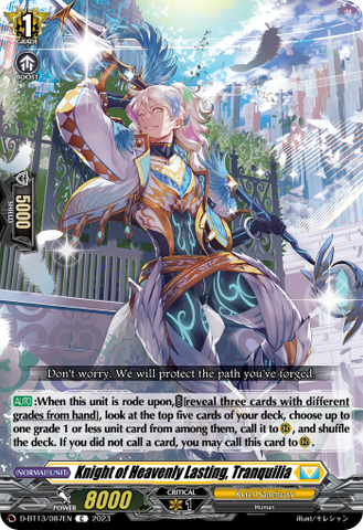 Knight of Heavenly Lasting, Tranquilia - D-BT13/087EN