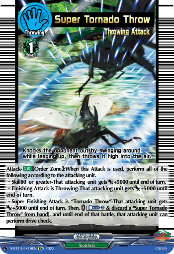 Super Tornado Throw - D-BT13/EX19EN