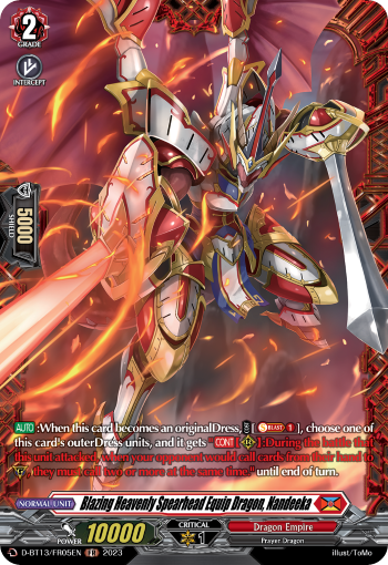Blazing Heavenly Spearhead Equip Dragon, Nandeeka (FR) - D-BT13/FR05EN