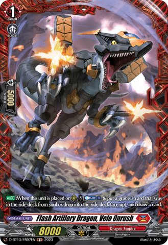 Flash Artillery Dragon, Velo Onrush (FR) - D-BT13/FR07EN