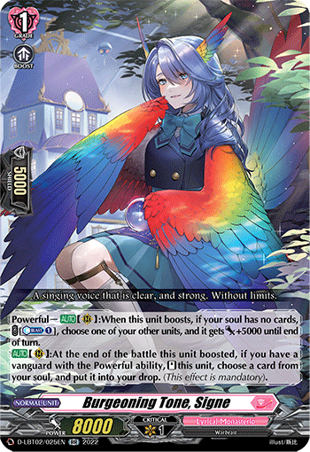 Burgeoning Tone, Signe - D-LBT02/025EN