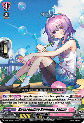 Neverending Summer, Tatum - D-LBT03/019EN