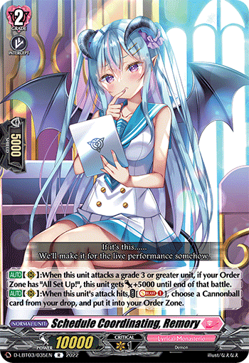Schedule Coordinating, Remory - D-LBT03/035EN