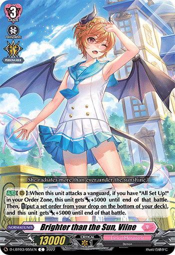 Brighter than the Sun, Viine - D-LBT03/055EN