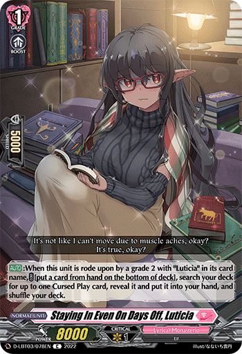 Staying In Even On Days Off, Luticia - D-LBT03/078EN