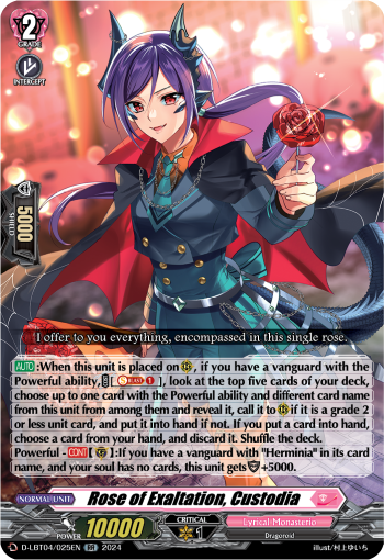 Rose of Exaltation, Custodia - D-LBT04/025EN