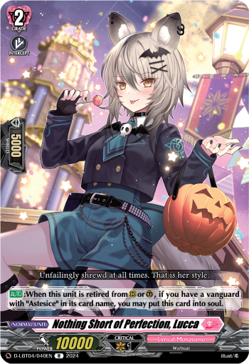 Nothing Short of Perfection, Lucca - D-LBT04/040EN
