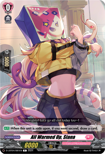 All Warmed Up, Siana - D-LBT04/081EN