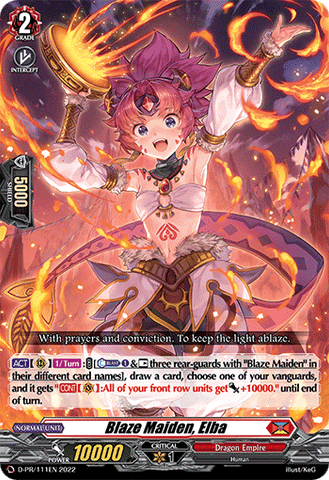 Blaze Maiden, Elba - D-PR/111EN