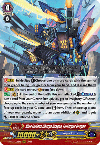 Blue Furious Charge Dragon, Furiargus Dragon - D-PS01/021EN
