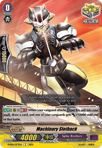 Machinary Slotback - D-PS01/077EN