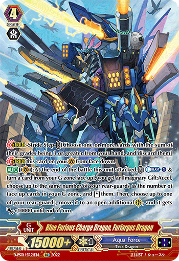 Blue Furious Charge Dragon, Furiargus Dragon (SR) - D-PS01/SR21EN