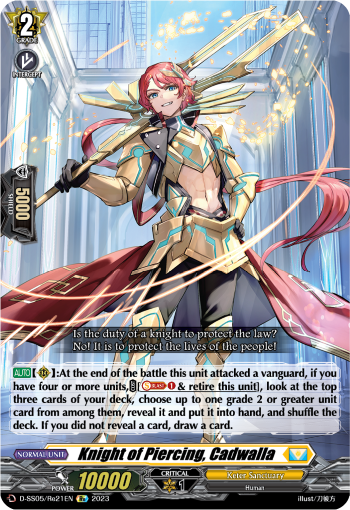 Knight of Piercing, Cadwalla (Re) - D-SS05/Re21EN