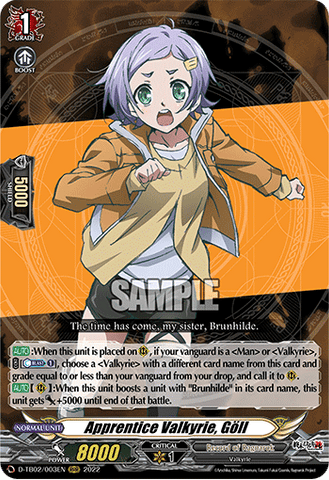 Apprentice Valkyrie, Göll - D-TB02/003EN