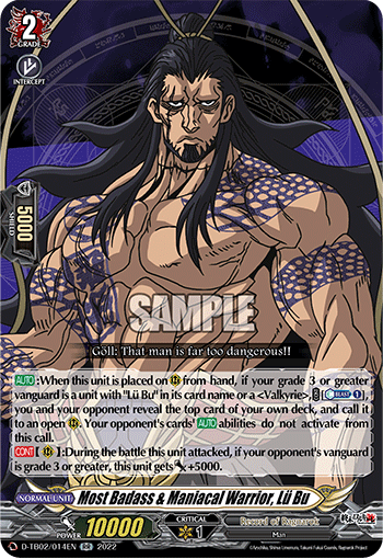 Most Badass & Maniacal Warrior, Lü Bu - D-TB02/014EN